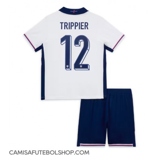 Camisa de time de futebol Inglaterra Kieran Trippier #12 Replicas 1º Equipamento Infantil Europeu 2024 Manga Curta (+ Calças curtas)